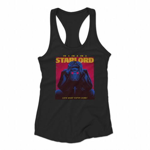 Guardians Of The Galaxy Star Lord Parody Starboy Superhero Women Racerback Tank Tops