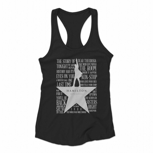 Hamilton Musical Hamilton Musical Logo Quote Women Racerback Tank Tops