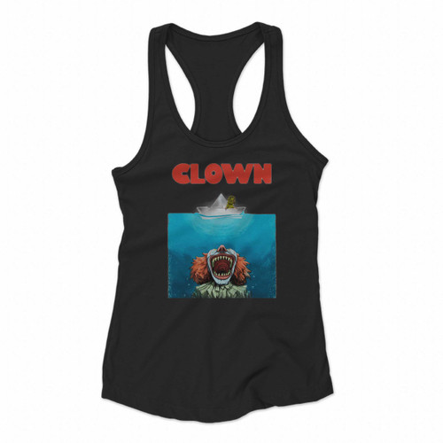 Jaws Parody I T Clown Movie Women Racerback Tank Tops