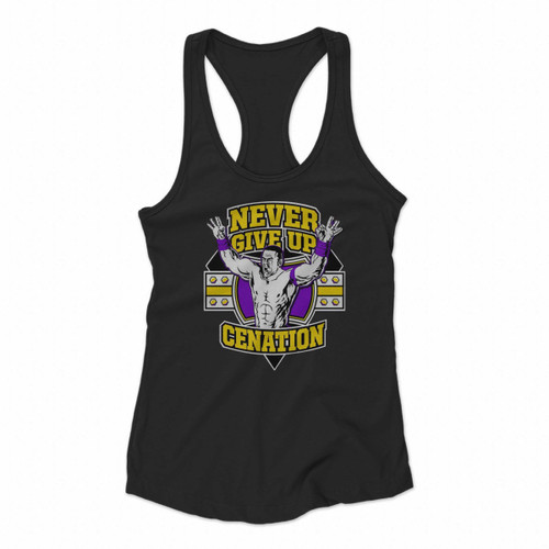 John Cena Never Give Up Roman Reigns Wrestling Women Racerback Tank Tops