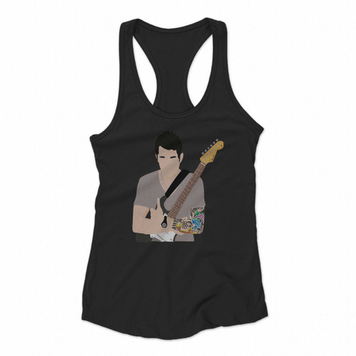 John Mayer Sticker Women Racerback Tank Tops