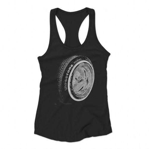 Knockoff Wire Wheel Women Racerback Tank Tops