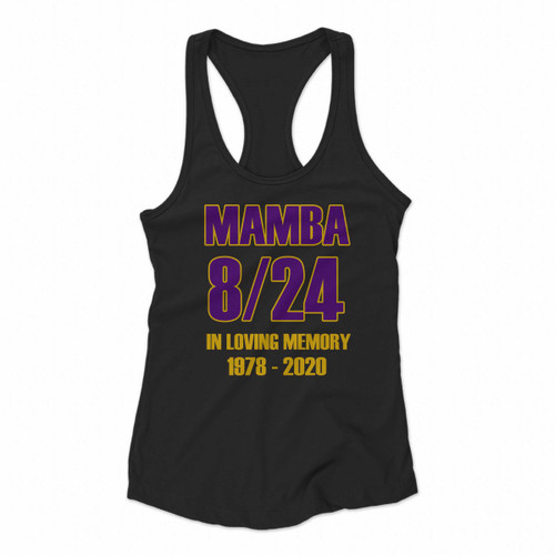 Kobe Bryant Los Angeles Lakers 8 And 24 Goat Women Racerback Tank Tops