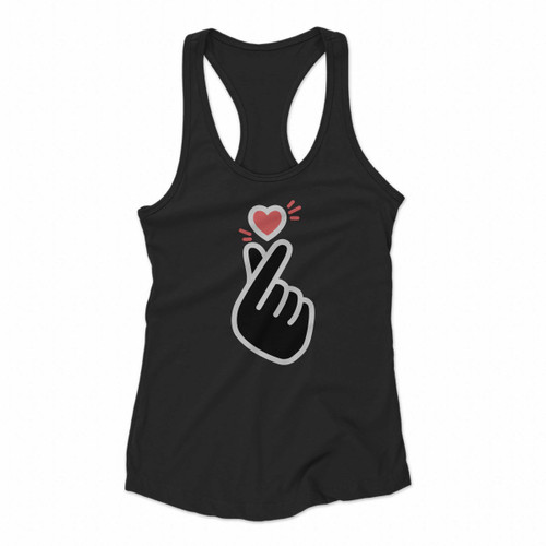 Kpop Finger Heart Logo Women Racerback Tank Tops