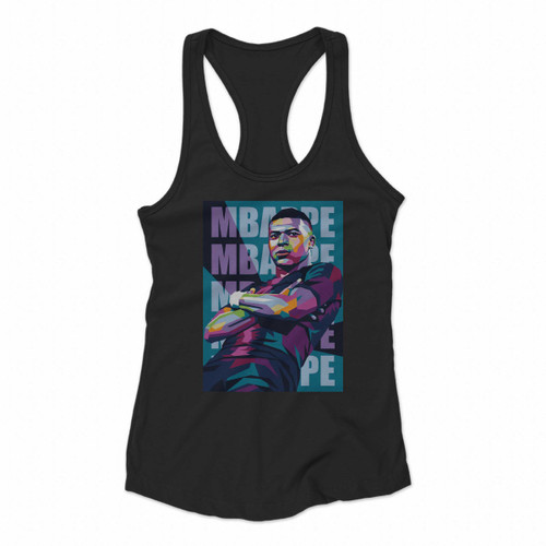 Kylian Mbappe Wpap Art Women Racerback Tank Tops