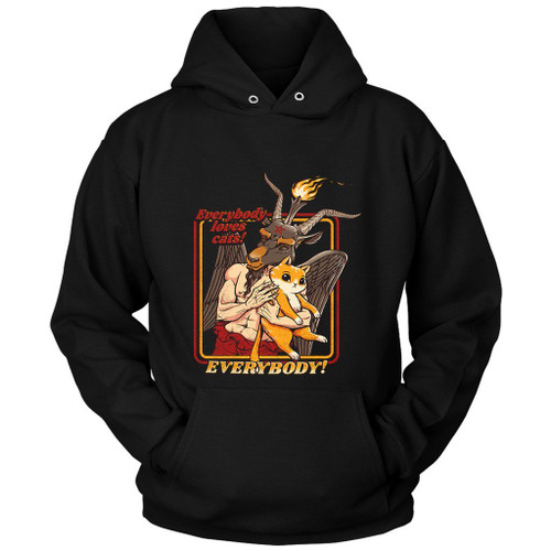 Everybody Loves Cats Even Satan Unisex Hoodie