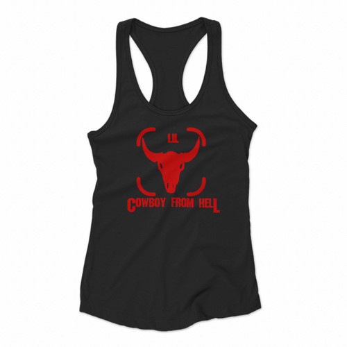 Lil Cowboy From Hell Pantera Women Racerback Tank Tops