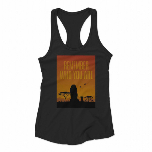 Lion King Remember Who You Are African Sunset Women Racerback Tank Tops