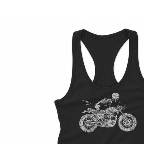 Live To Ride Dead Or Alive Women Racerback Tank Tops