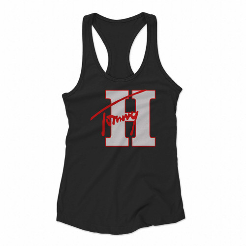 Logo Of Tommy Hilfiger History Women Racerback Tank Tops