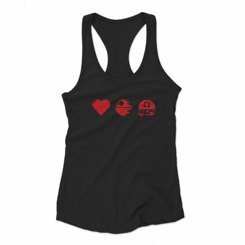 Love Death And Droids Women Racerback Tank Tops