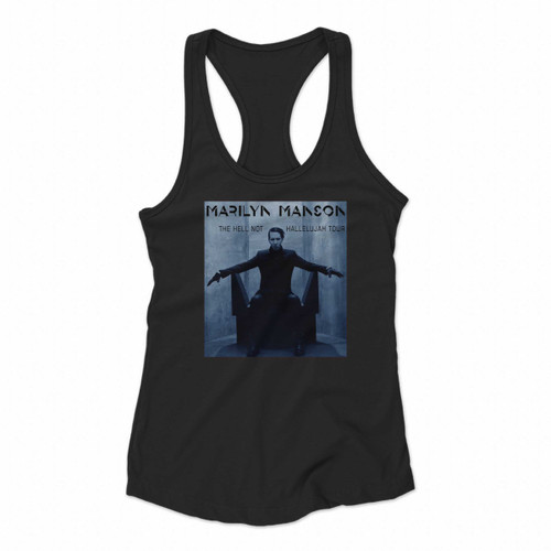 Marilyn Manson Blue Hell Not Hallelujah Women Racerback Tank Tops