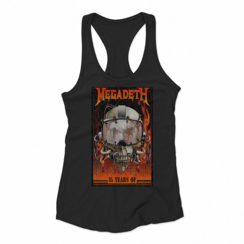 Megadeath 35 Years Of Fan Art Women Racerback Tank Tops