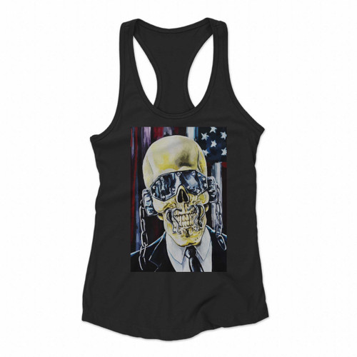 Megadeath Usa Flag Women Racerback Tank Tops