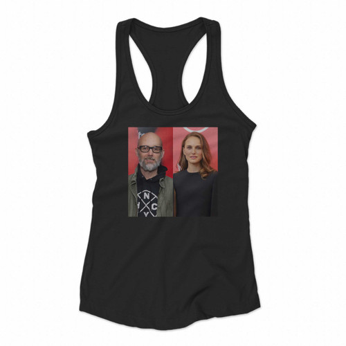 Moby And Natalie Portman Women Racerback Tank Tops