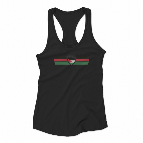 Palestine Retro Strip Women Racerback Tank Tops