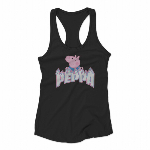 Peppa Thrasher Parody Women Racerback Tank Tops