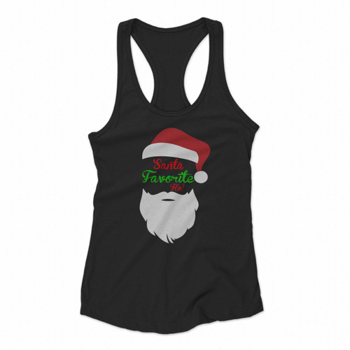 Santa Favourite Ho Women Racerback Tank Tops