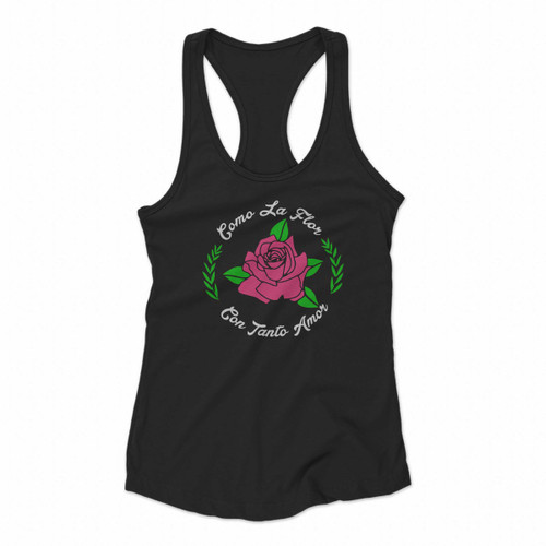 Selena Quintanilla Como La Flor Con Tanto Amor Women Racerback Tank Tops