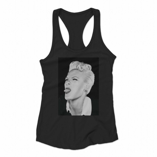 Singer Pink Pop Rock Women Racerback Tank Tops