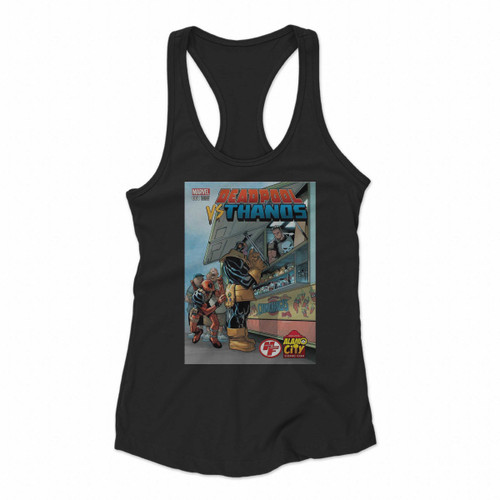 Thanos And Deadpool Funny Buy Chimichangas Women Racerback Tank Tops