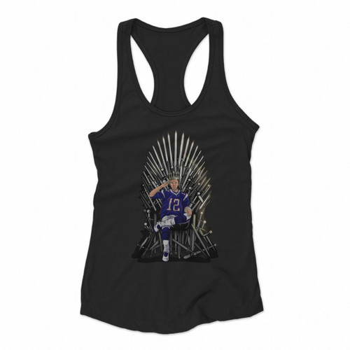 Tom Brady Goat Game Of Thrones Women Racerback Tank Tops