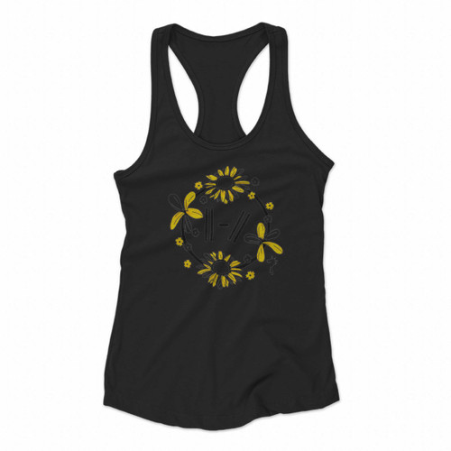 Twenty One Pilots Trench Flowered Logo Women Racerback Tank Tops