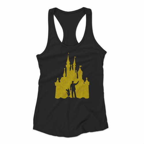 Walt Disney Mickey Mouse Castle Women Racerback Tank Tops