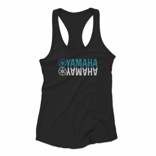 Yamaha Mirrored Motorbike Cycle Women Racerback Tank Tops