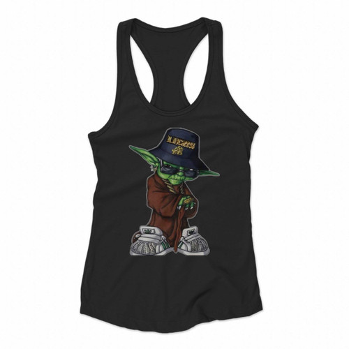 Yoda Man Rap Women Racerback Tank Tops