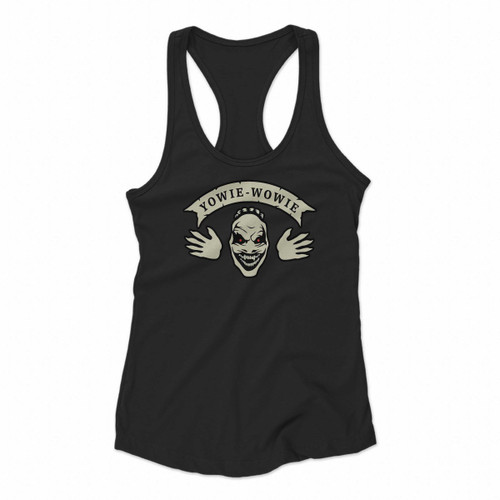 Yowie Wowie Logo Women Racerback Tank Tops