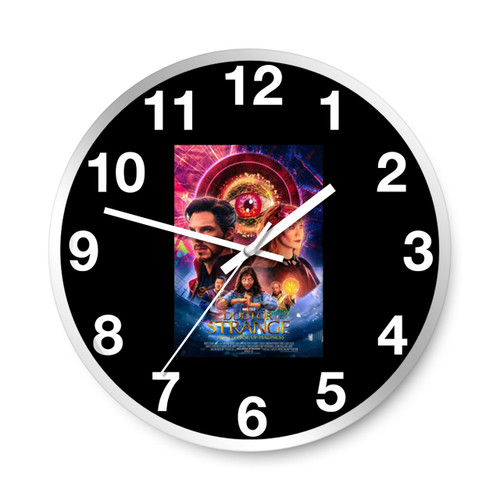 2022 Doctor Strange In The Multiverse Of Madness Movie Film Poster Wanda Benedict Cumberbatch Wall Clocks