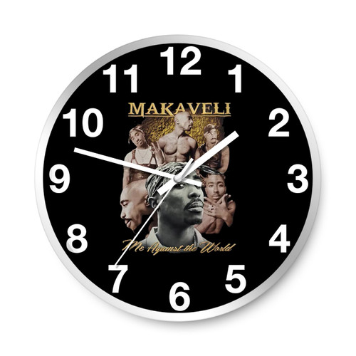 2 Pac Tupac Shakur Hip Hop Me Against The World Makaveli Wall Clocks