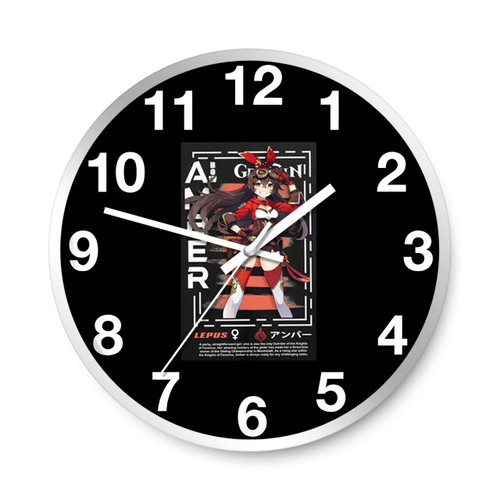 Amber Genshin Impact Genshin Impact Wall Clocks