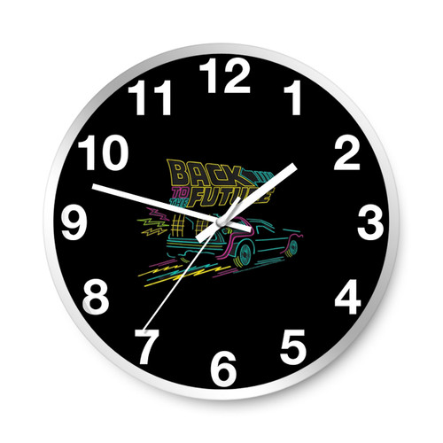 Back To The Future Neon Logo Wall Clocks Back To The Future Neon Logo Wall Clocks