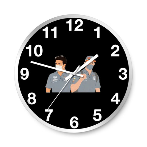 Checo And Max Racing Team Wall Clocks