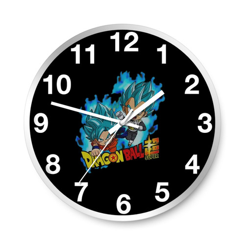 Dragon Ball Super Saiyan Blue Goku And Vegeta Wall Clocks