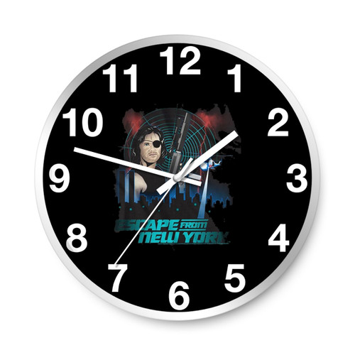 Escape From New York Cartoon Logo Wall Clocks