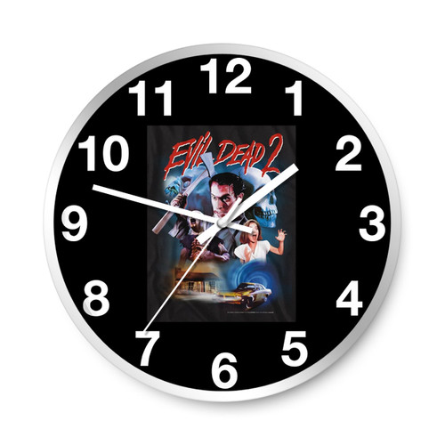 Evil Dead 2 Collage Drawing Wall Clocks