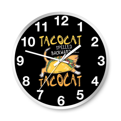 Funny Love Cat And Taco Wall Clocks