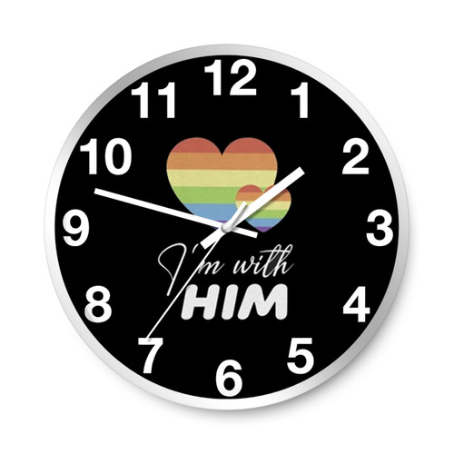 I Am With Him Couple Wall Clocks