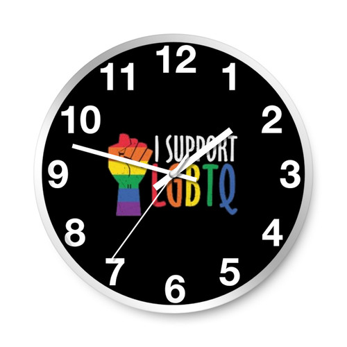I Support Lgbtq Wall Clocks