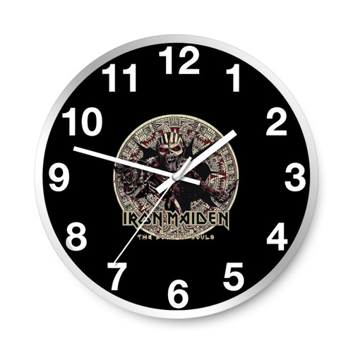 Iron Maiden Book Of Souls Eddie Circle Iron Maiden Wall Clocks