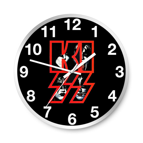 Kiss Band Text Logo Rock Heavy Metal Wall Clocks