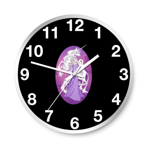 Lady Amalthea Unicorn Wall Clocks