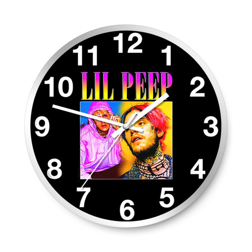 Lil Peep Rapper Hiphop Wall Clocks