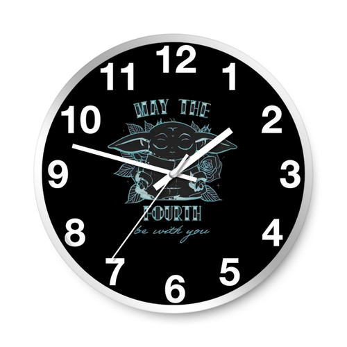 May The Fourth Be With You Grogu Wall Clocks