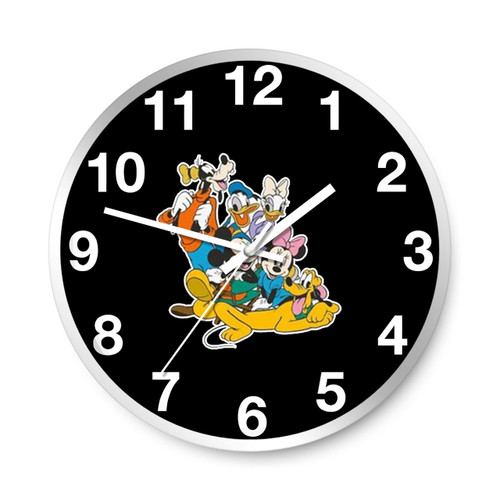 Mickey And Friends Minnie Donald Daisy Goofy Pluto Wall Clocks