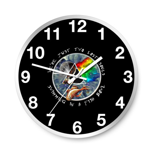 Pink Floyd Wish You Were Here We Are Just Two Lost Souls Swimming In A Fish Bowl Wall Clocks