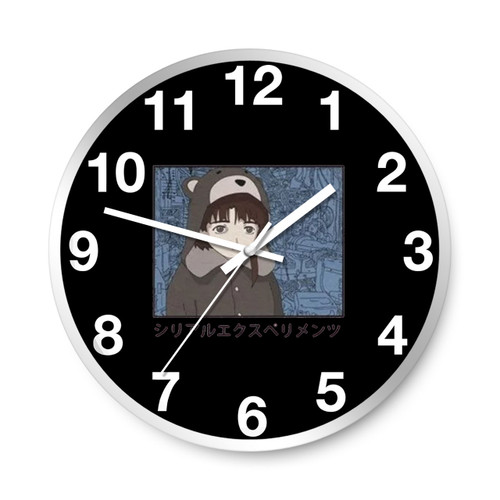 Serial Experiments Lain Logo Art Wall Clocks